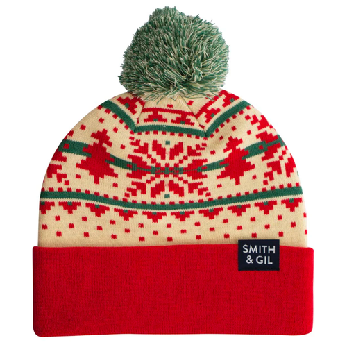 Socksmith Fair Isle Xmas Beanie - Ivory