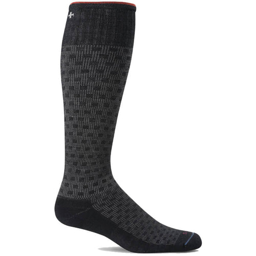 Men's Sockwell Shadow Box Moderate Graduated Compression Socks - Black