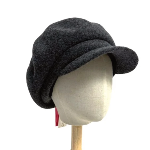 Shihreen Kennedy Boiled Wool Newsboy Cap - Grey