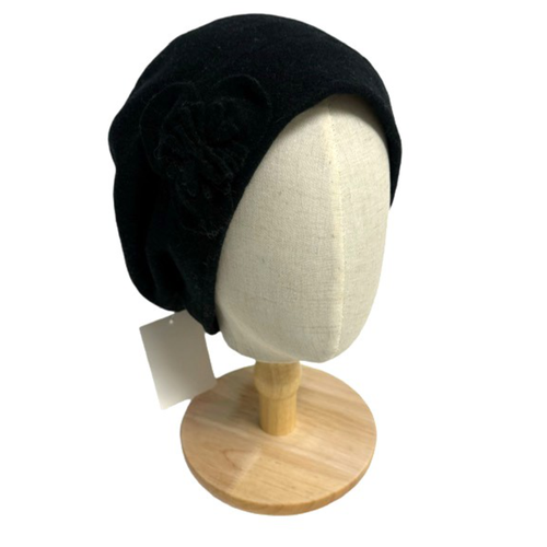 Shihreen Boiled Wool Slouch - Black