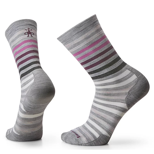 Women's Smartwool Everyday Spruce Street Crew Socks – Light Grey