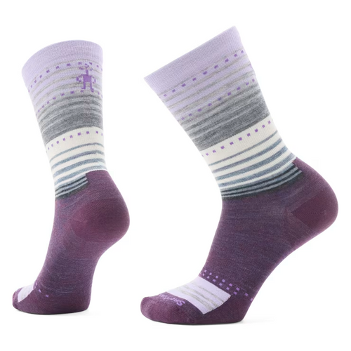 Women's Smartwool Everyday Stitch Stripe Crew Socks – Ultra Violet