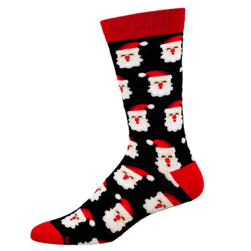 Men's Socksmith Father Christmas Bamboo Crew Socks – Black