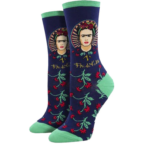 Women's Socksmith Frida Flower Crew Socks – Navy