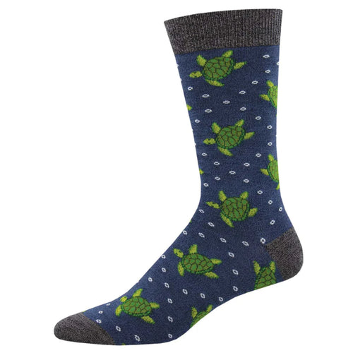 Men's Socksmith Turtle Tales Bamboo Socks – Denim Heather