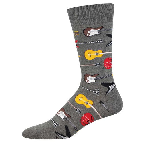 Men's Socksmith Guitar Riff Crew Socks – Charcoal Heather