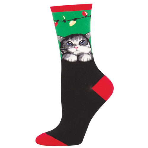 Women's Socksmith Purrty Lights Crew Socks – Green