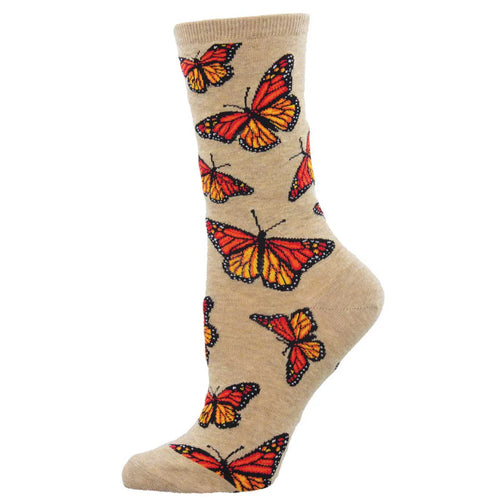 Women's Socksmith Social Butterfly Crew Socks – Hemp Heather