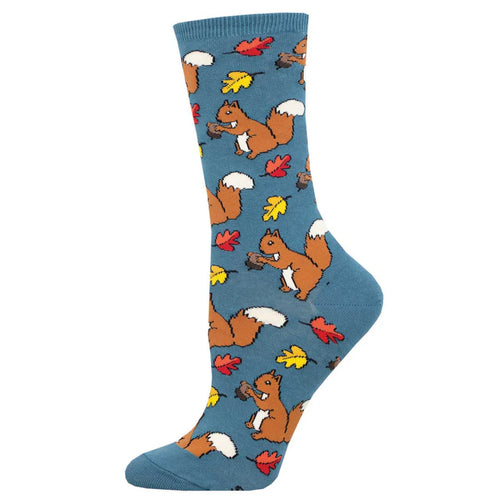 Women's Socksmith Squirrel Them Away Crew Socks – Blue