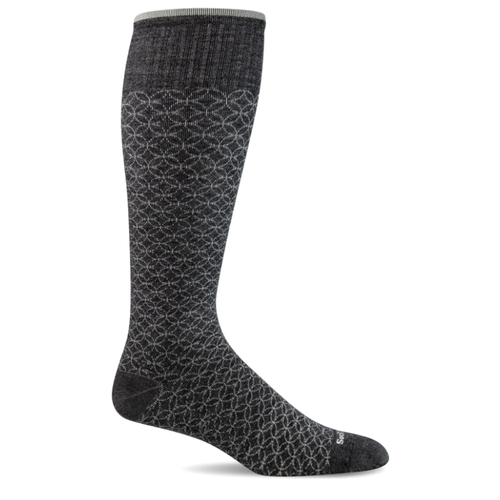 Women's Sockwell Featherweight Fancy Moderate Graduated Compression Socks - Charcoal