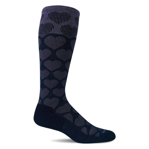 Women's Sockwell Heart Throb Moderate Graduated Compression Socks - Navy