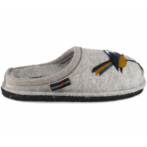 Women's Haflinger Songbird Whimsical Slipper - Silver Grey