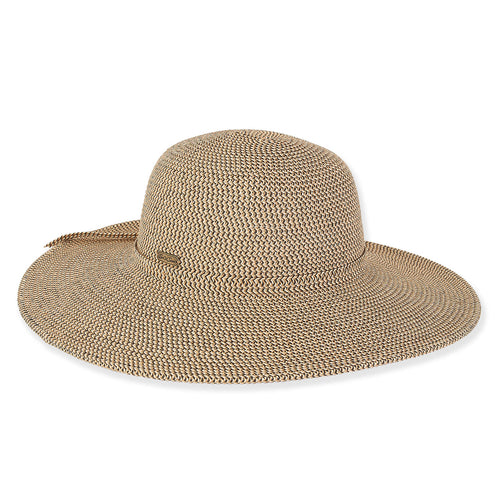 Sun 'N' Sand Alisha Paper Braid Floppy Hat - Black