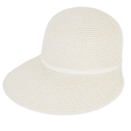 Sun 'N' Sand Backless Hat with 4" Brim - Ivory