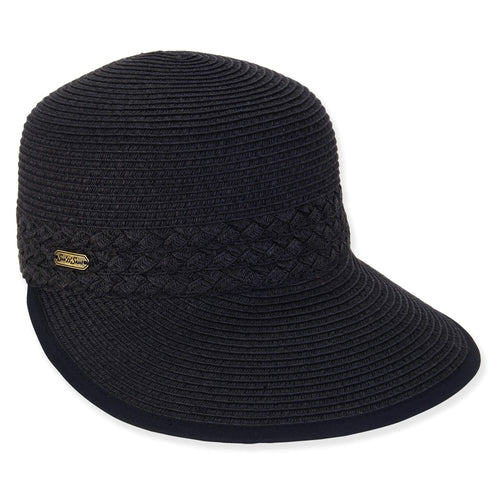 Sun 'N' Sand Molly Paper Braid Cap Hat - Black