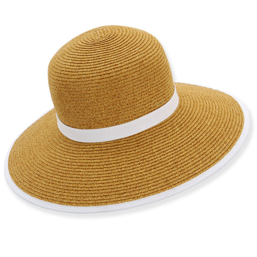 Sun 'N' Sand Pearl Cove Paper Braid Backless 4" Brim Hat - White