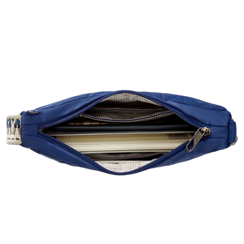 Travelon Boho Crescent Crossbody - Lush Blue