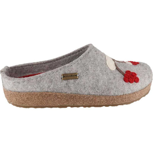 Women's Haflinger Winterbird Whimsical Clog - Silver Grey