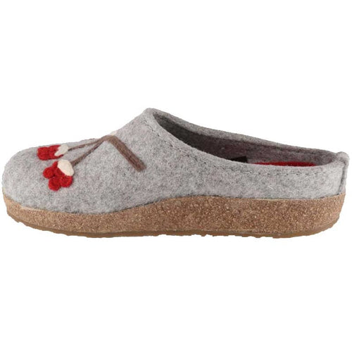 Women's Haflinger Winterbird Whimsical Clog - Silver Grey