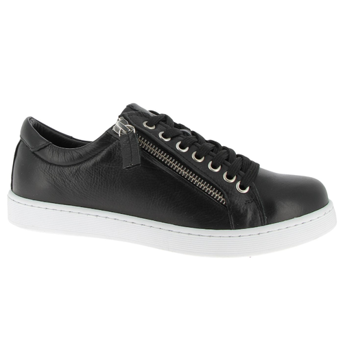 Women's Andrea Conti Low Zip Sneak - Schwarz