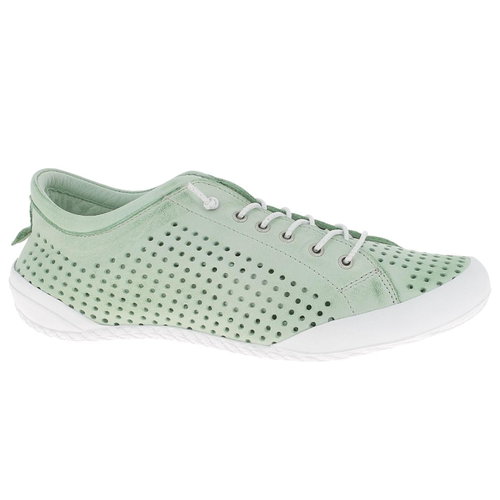 Women's Andrea Conti Sneaker Perf - Pastellgrun