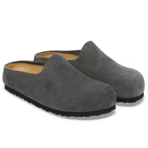 Women's Birkenstock Amsterdam Wrapped - Charcoal Suede