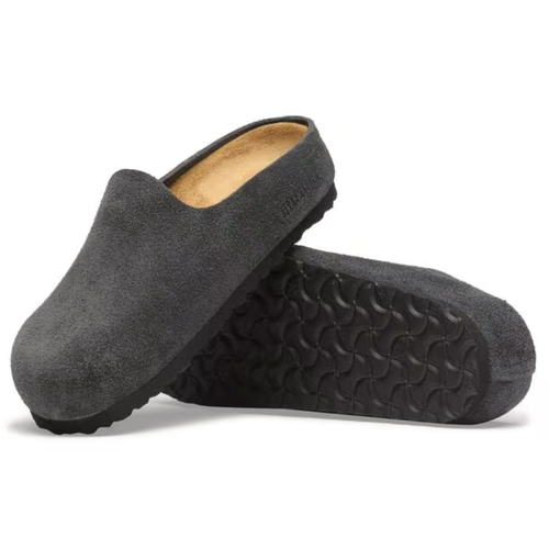 Women's Birkenstock Amsterdam Wrapped - Charcoal Suede