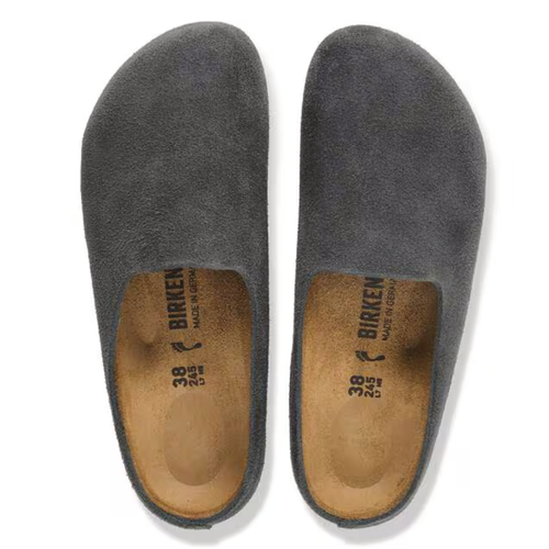 Women's Birkenstock Amsterdam Wrapped - Charcoal Suede