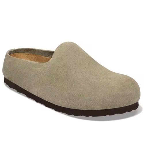 Women's Birkenstock Amsterdam Wrapped - Taupe Suede