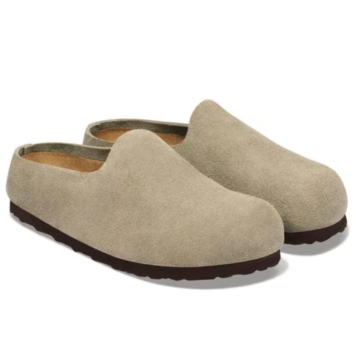 Women's Birkenstock Amsterdam Wrapped - Taupe Suede
