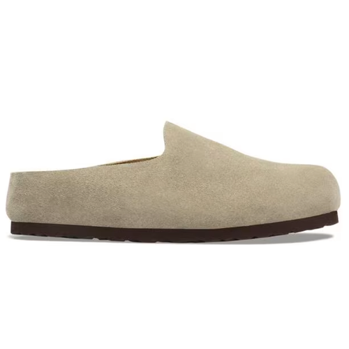 Women's Birkenstock Amsterdam Wrapped - Taupe Suede