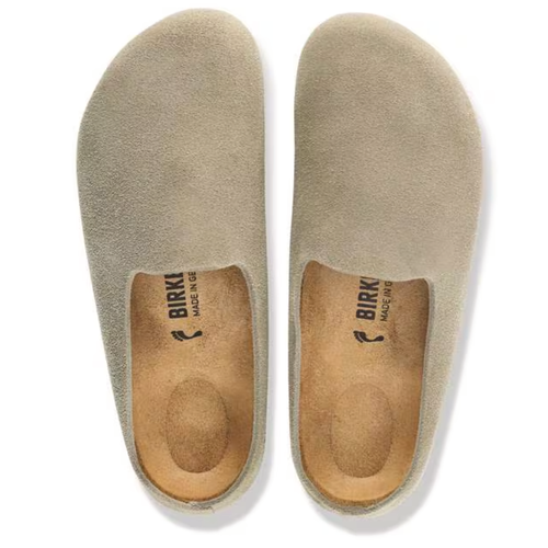 Women's Birkenstock Amsterdam Wrapped - Taupe Suede