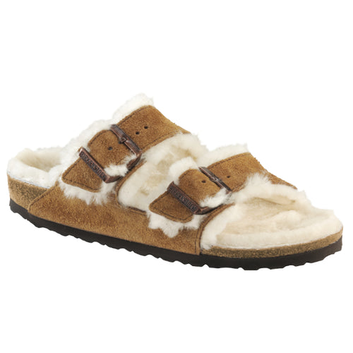 Women’s Birkenstock Arizona Shearling – Mink/Natural