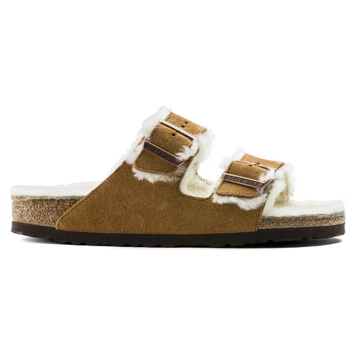 Women’s Birkenstock Arizona Shearling – Mink/Natural