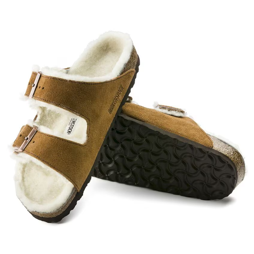 Women’s Birkenstock Arizona Shearling – Mink/Natural