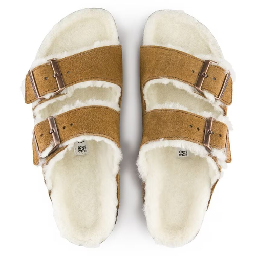 Women’s Birkenstock Arizona Shearling – Mink/Natural