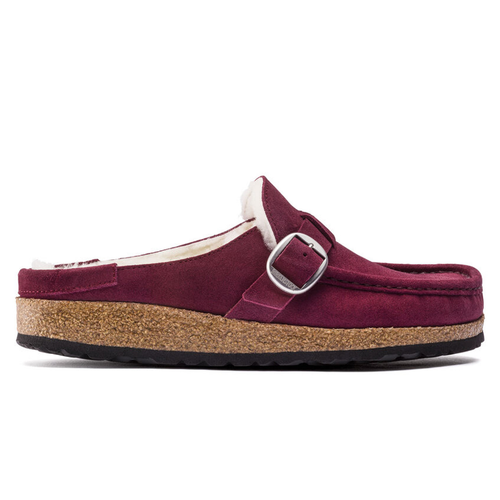 Women’s Birkenstock Buckley Shearling – Maroon/Natural