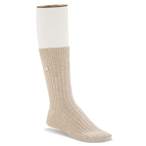 Women’s Birkenstock Cotton Slub Sock – Beige/White