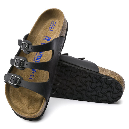 Women’s Birkenstock Florida Soft Footbed – Black Oiled Leather