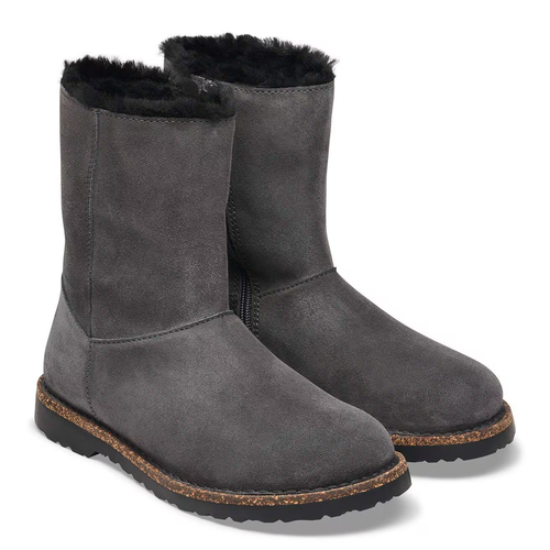 Women’s Birkenstock Uppsala Zip Shearling – Charcoal/Black