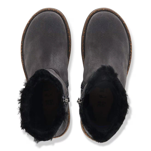 Women’s Birkenstock Uppsala Zip Shearling – Charcoal/Black