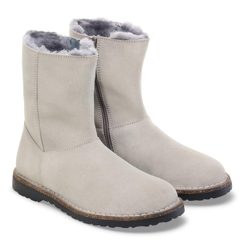 Women’s Birkenstock Uppsala Zip Shearling – Stone Coin Suede