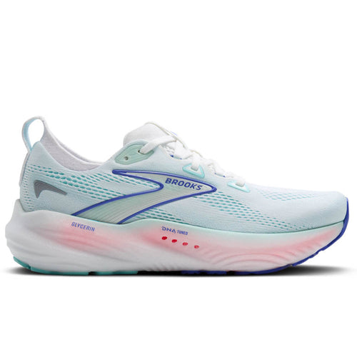 Women's Brooks Glycerin 22 - White/Limpet Shell/Amparo Blue