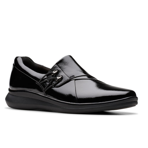 Women's Clarks Lynell Slip - Black Patent Leather