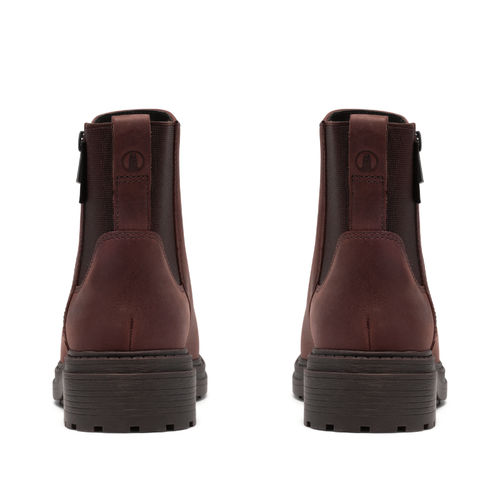Women's Clarks Orinoco3 Zip - Dark Brown Leather