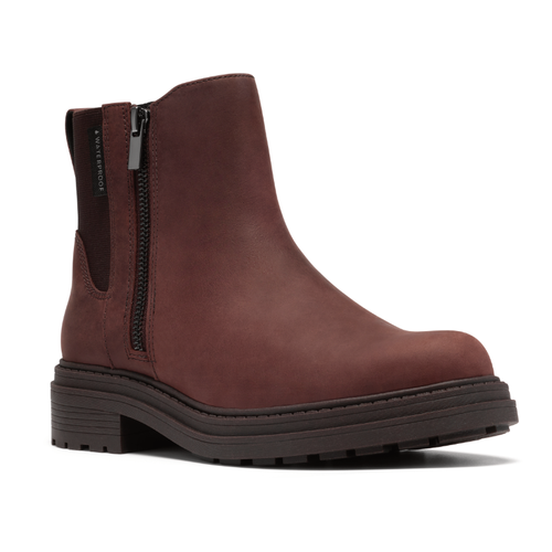 Women's Clarks Orinoco3 Zip - Dark Brown Leather
