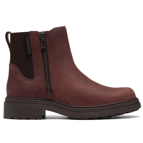 Women's Clarks Orinoco3 Zip - Dark Brown Leather