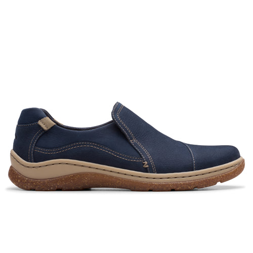 Women's Clarks Orlene Slip - Navy Nubuck