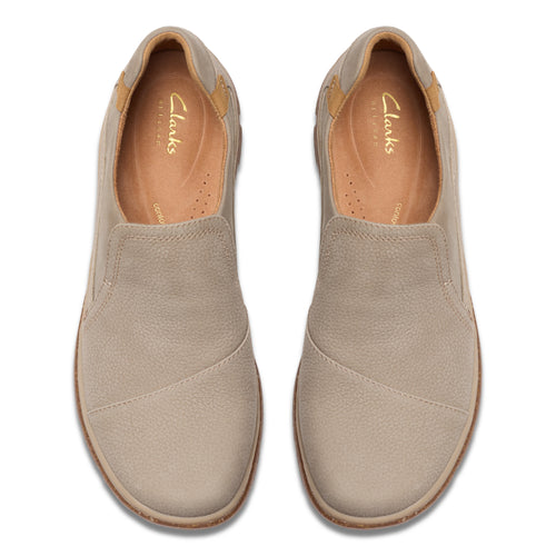 Women's Clarks Orlene Slip - Stone Nubuck