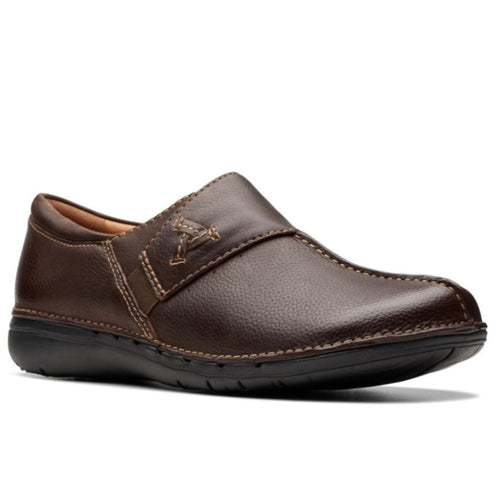 Women's Clarks Un Loop Ave - Dark Brown Leather